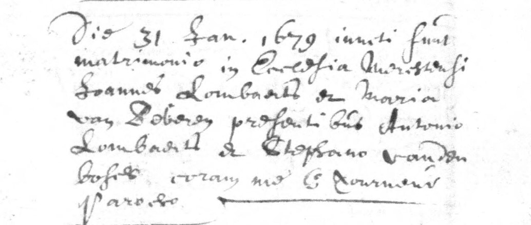 Document numérisé de mariage