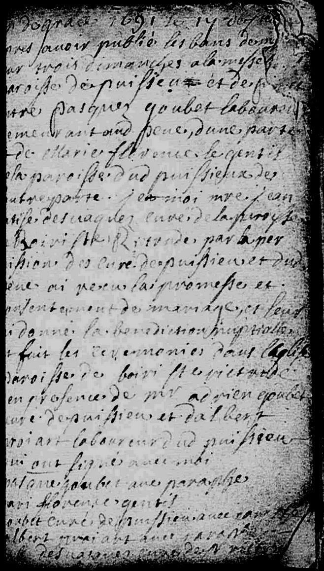 Document Mariage : 