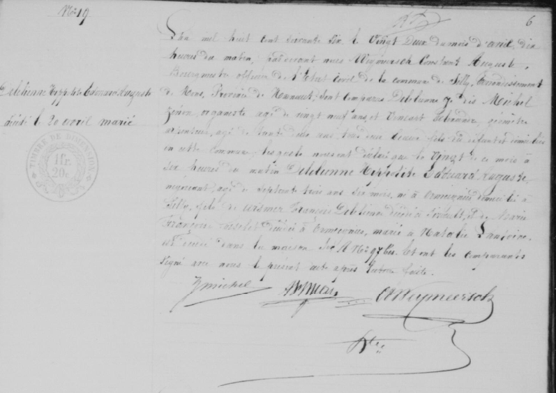 Document de décès de Hypolite Edouard Joseph DELELIENNE