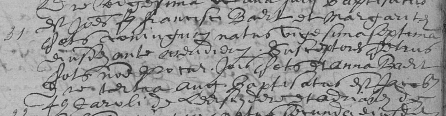 Acte de naissance de Joannes BAERT