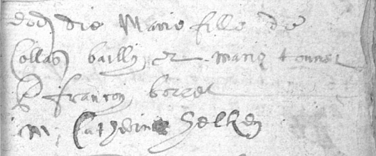 Acte de naissance de Marie BAILLY