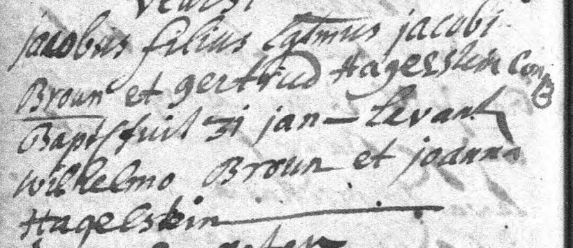Acte de naissance de Jacques BROUN