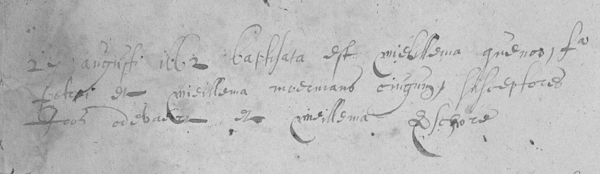 Acte de naissance de Willielma CANOIS