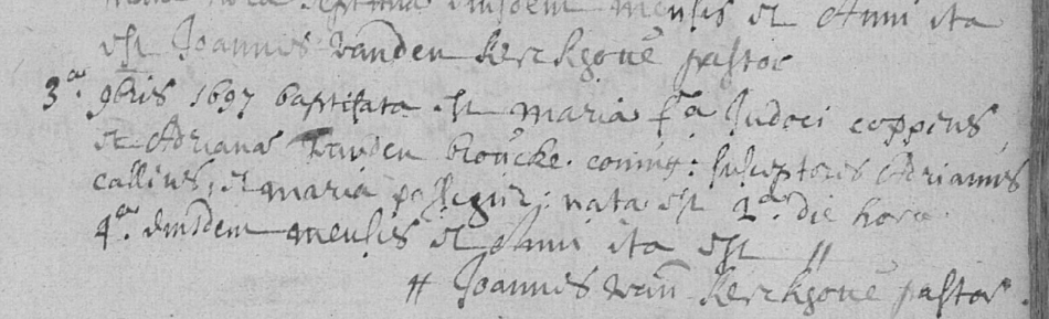 Acte de naissance de Maria COPPENS