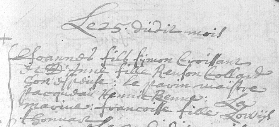 Acte de naissance de Jean CROISSANT