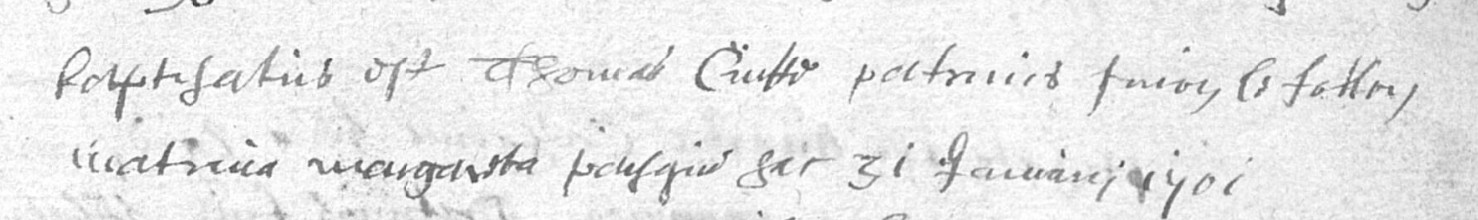 Acte de naissance de Thomas CUITTE