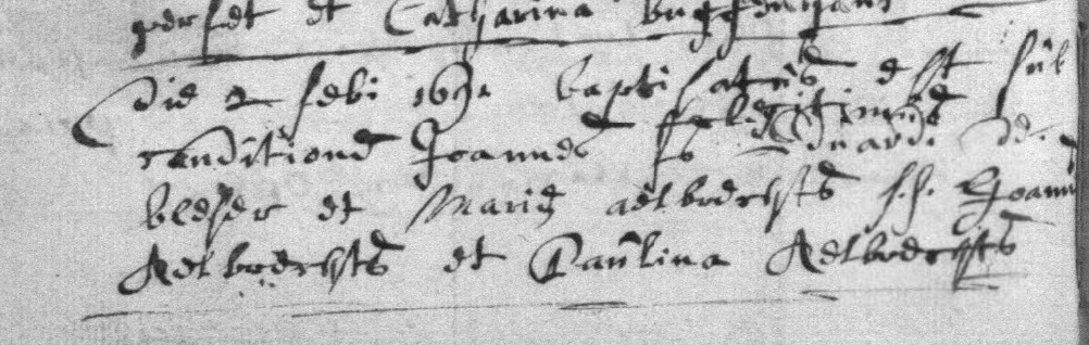 Acte de naissance de Joannes DE BLESER