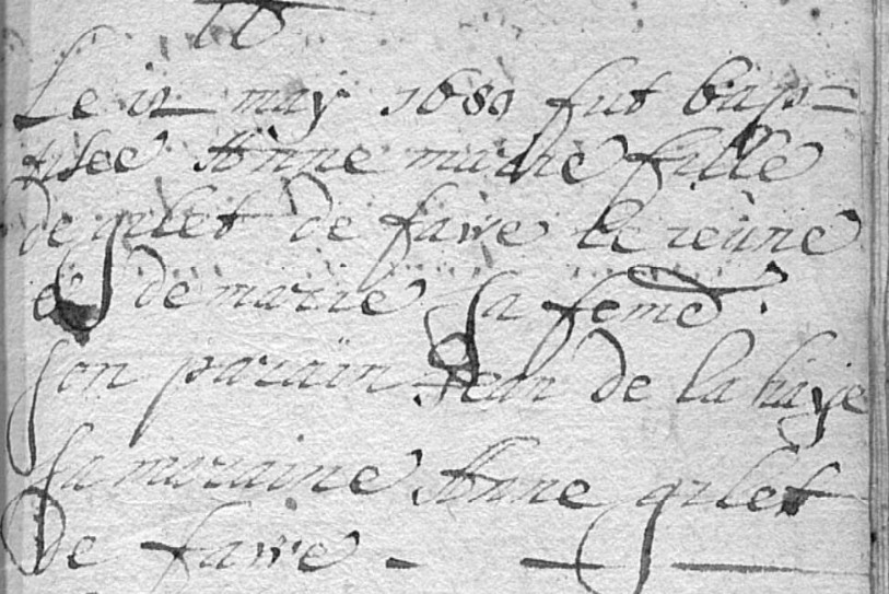 Acte de naissance de Anne Marie DE FAWE