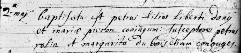 Acte de naissance de Pierre DONNAY