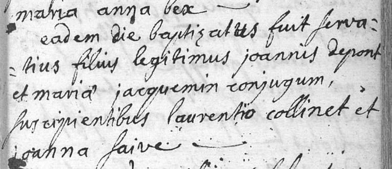 Acte de naissance de Servais DUPONT