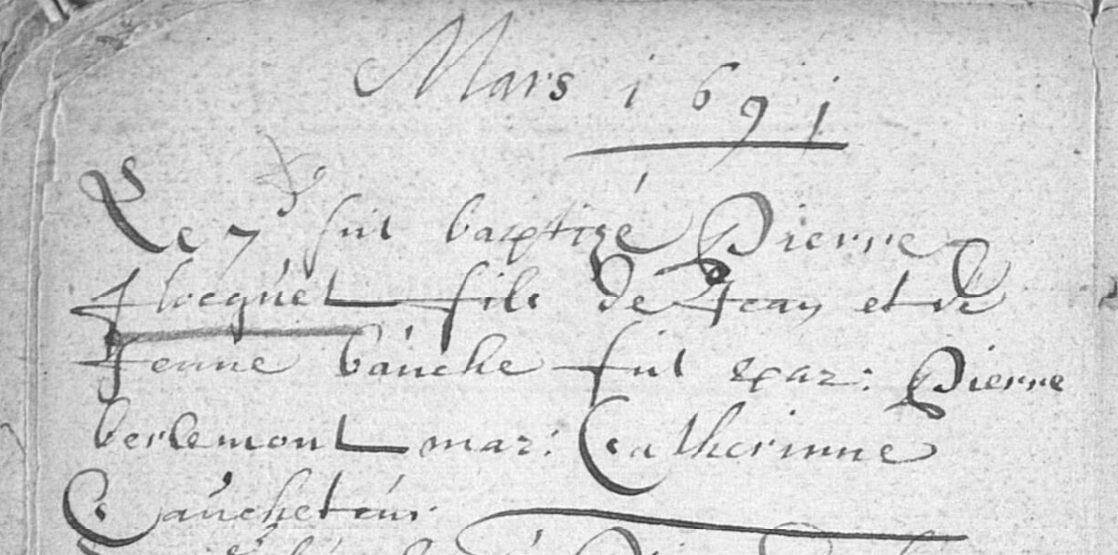 Acte de naissance de Pierre FLOQUET