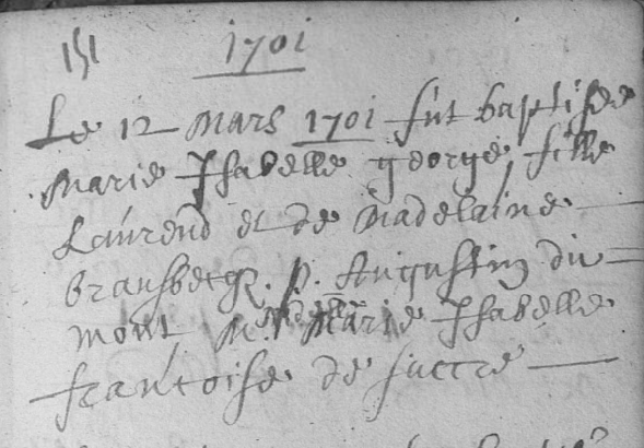 Acte de naissance de Maria Isabella GEORGE