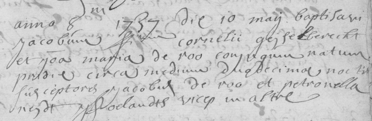 Acte de naissance de Pierre Jacques GYSELBRECHT