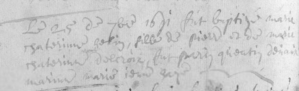 Acte de naissance de Marie Catherine Josephe HELLAIN