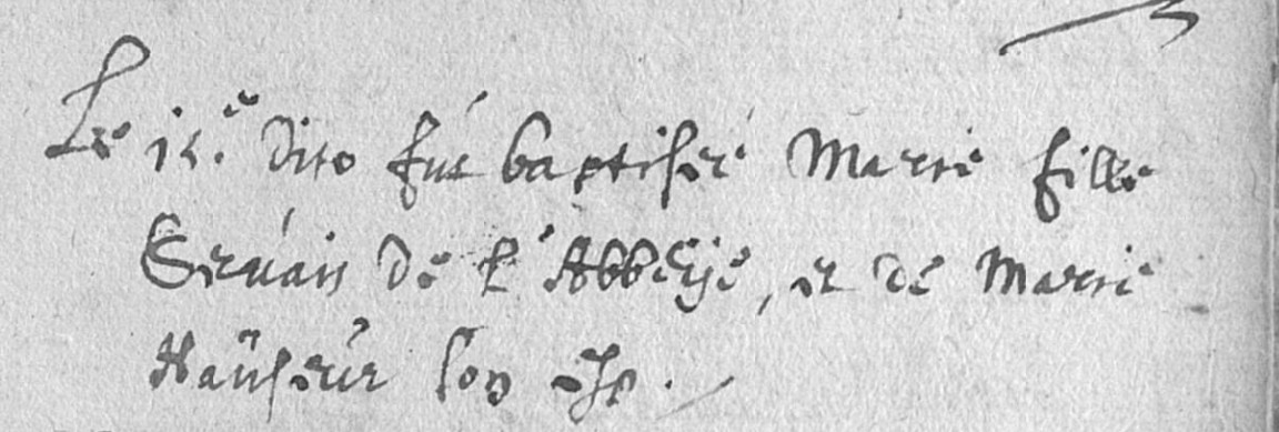 Acte de naissance de Marie Servais Thomas LABBEYE DE JOSE