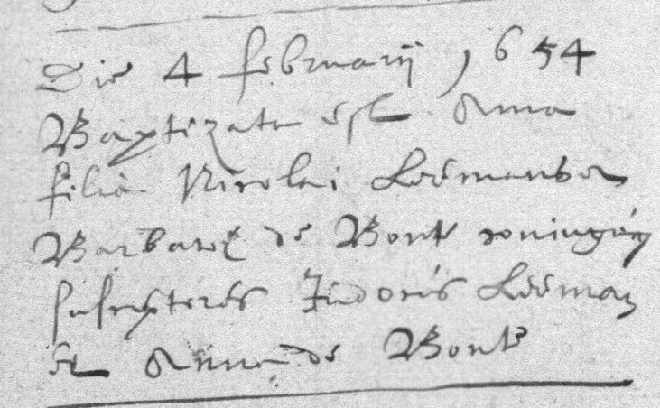 Acte de naissance de Anna LEEMANS