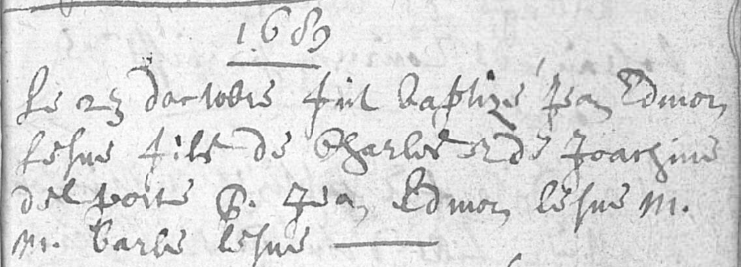 Acte de naissance de Jean Edmond LENNE (Lesne)