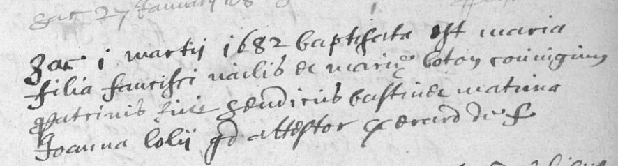 Acte de naissance de Marie NAILIS