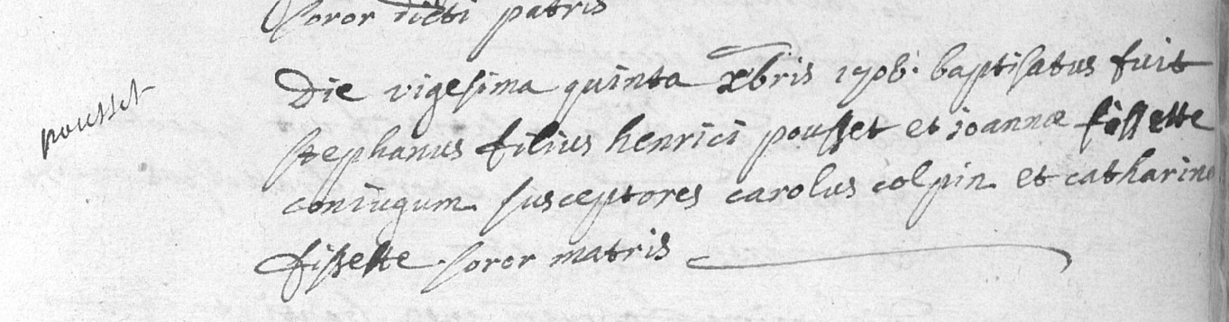 Acte de naissance de Etienne Stéphane POUSSET