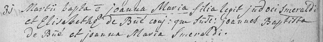 Acte de naissance de Jeanne SMERALDI