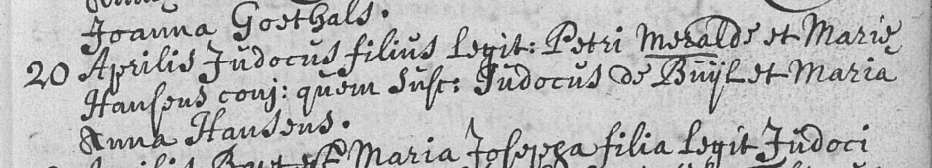 Acte de naissance de Josse SMERALDI