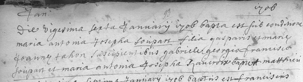 Acte de naissance de Marie Antoine Joseph SOUPART