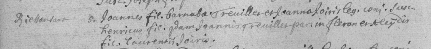 Acte de naissance de Jean TRILLET