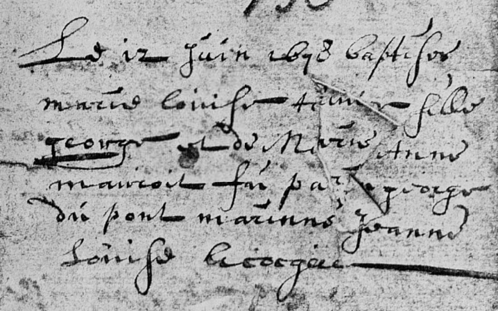 Acte de naissance de Marie Louise TRIVIER