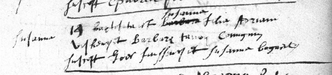 Acte de naissance de Susanna VISKENS