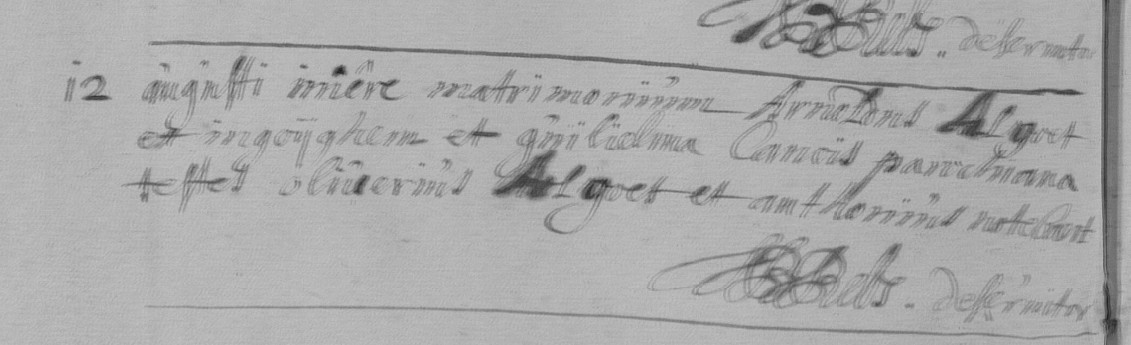 Document numérisé de mariage