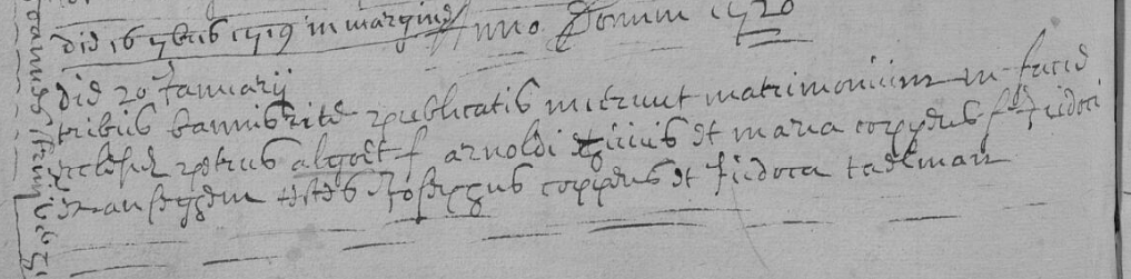 Document numérisé de mariage