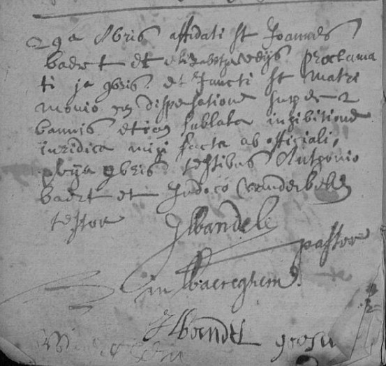 Document numérisé de mariage