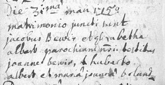 Document numérisé de mariage