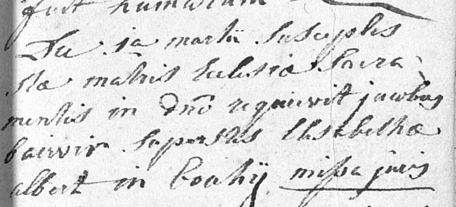 Document de décès de Jacobus BAIWIR