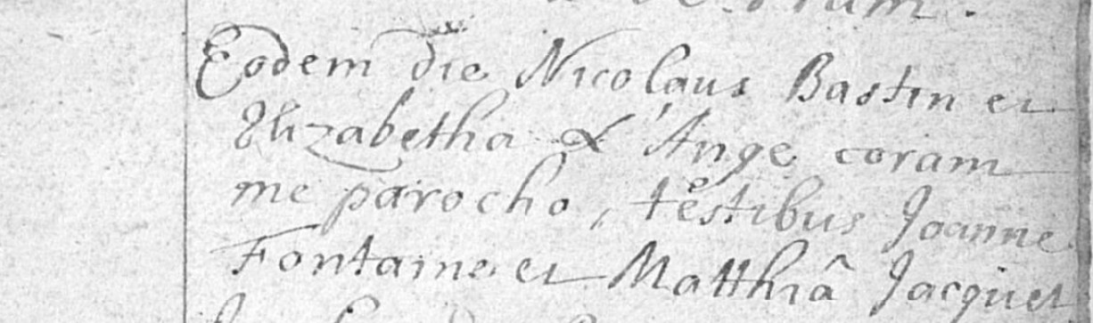Document Mariage : 12 FEB 1686 à 6040 - Jumet (BE)
