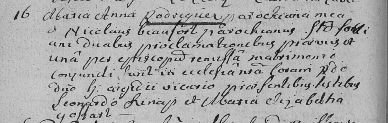 Document numérisé de mariage