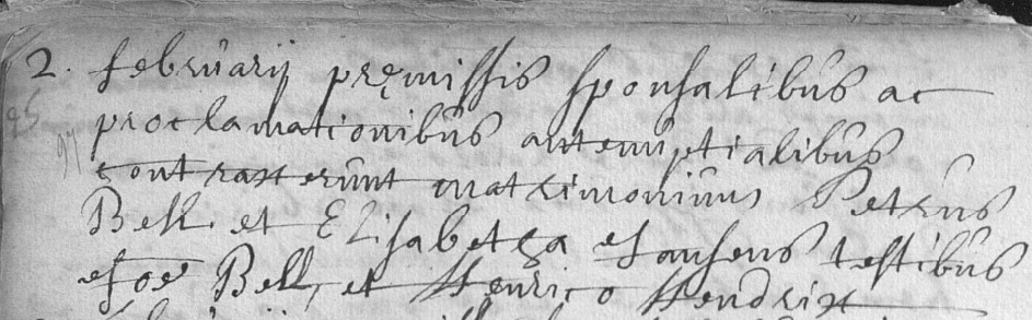 Document numérisé de mariage