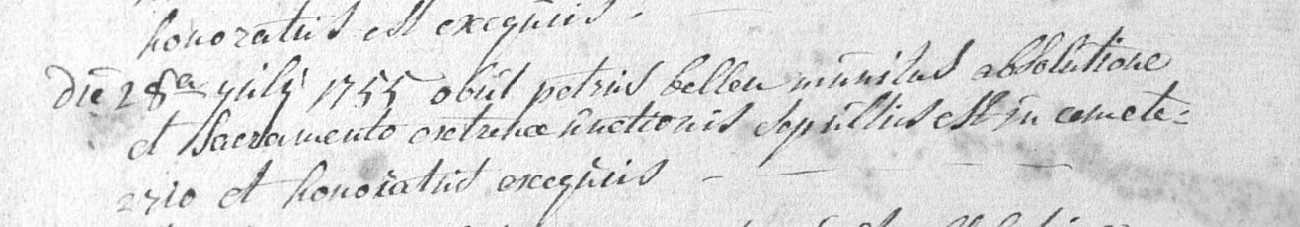 Acte de naissance de Petrus BELL (Bellen - Bellens)