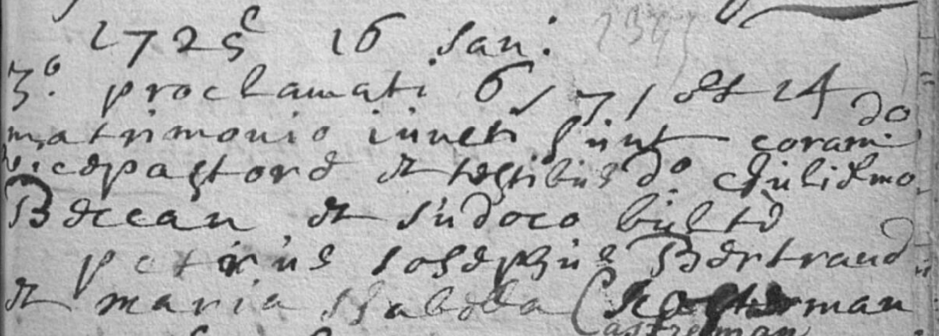 Document numérisé de mariage