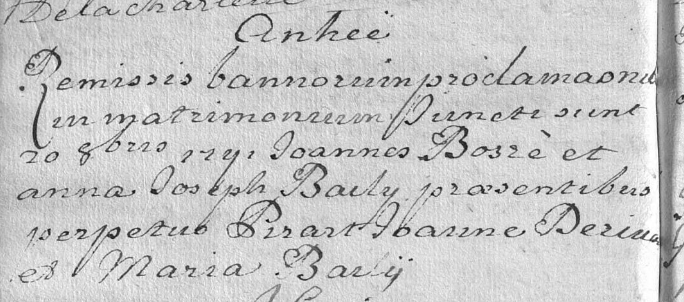 Document numérisé de mariage