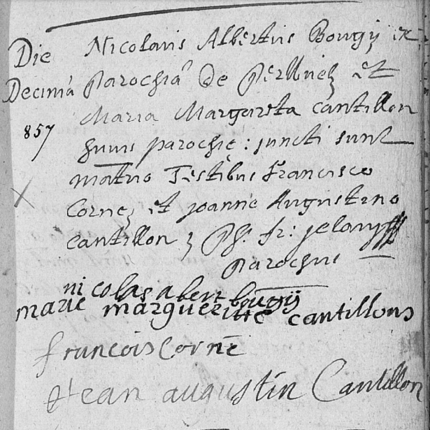 Document numérisé de mariage