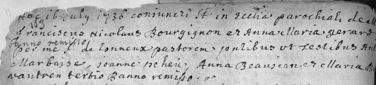 Document numérisé de mariage