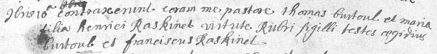 Document numérisé de mariage