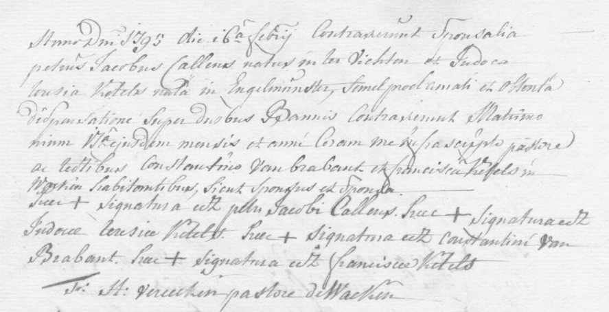 Document numérisé de mariage