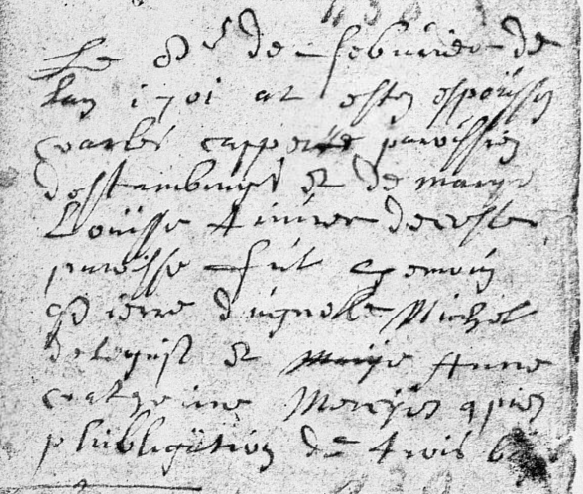 Document numérisé de mariage