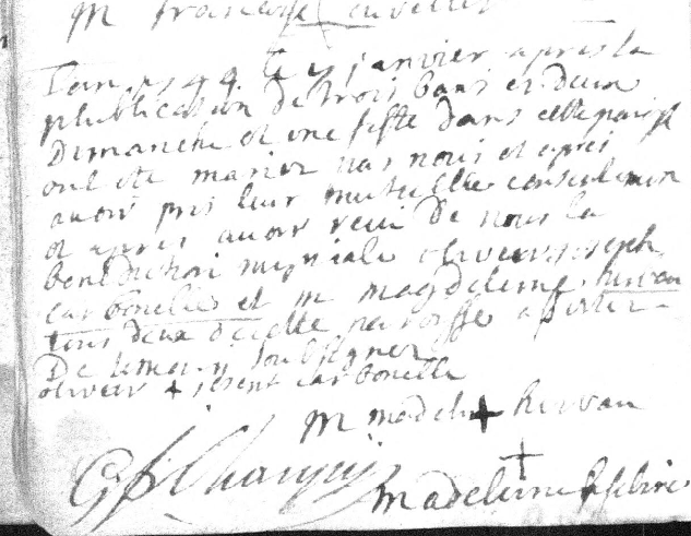 Document numérisé de mariage