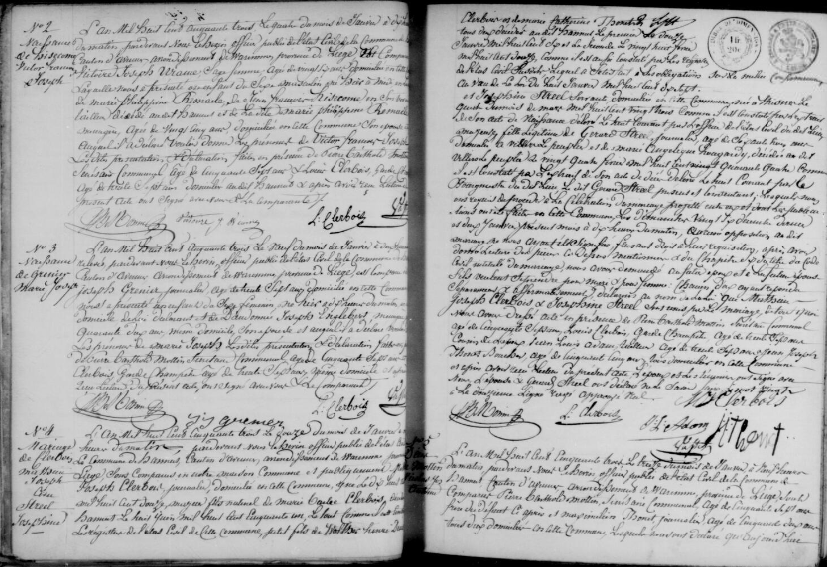 Document numérisé de mariage