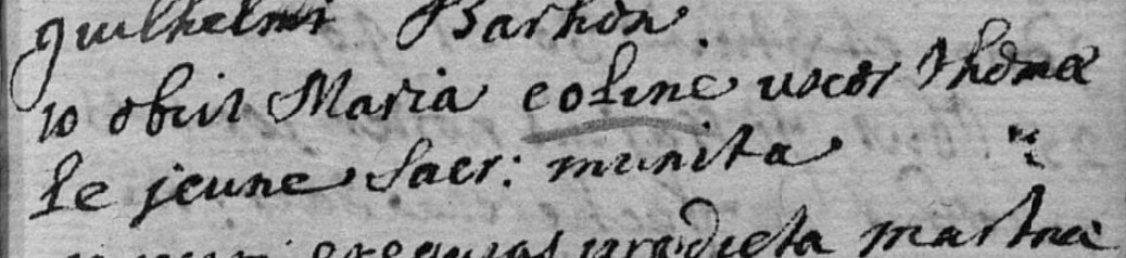 Acte de naissance de Marie COLLINGS