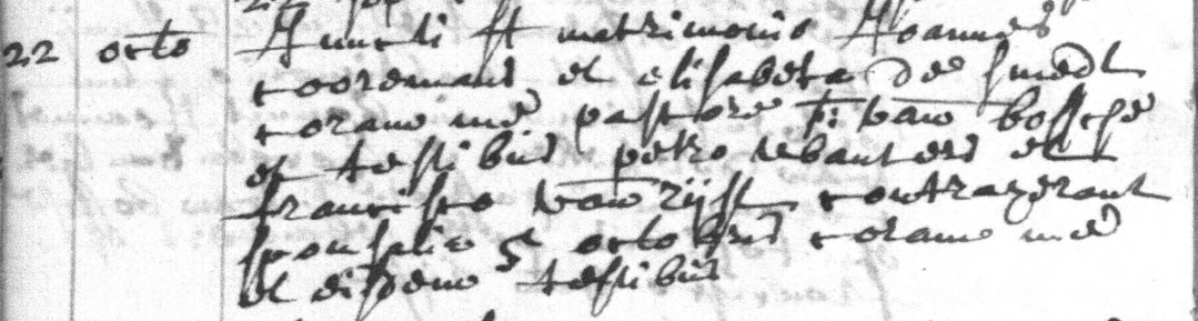 Document numérisé de mariage