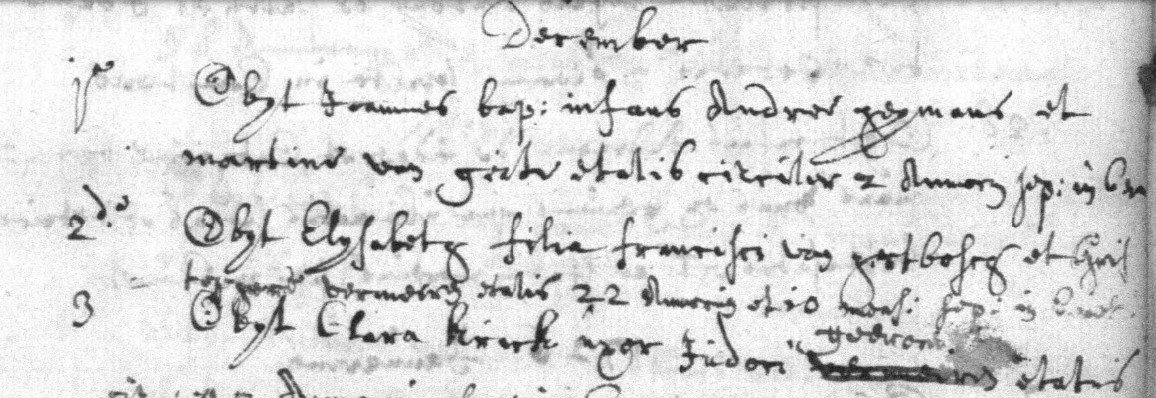 Document de décès de Clara CRICK